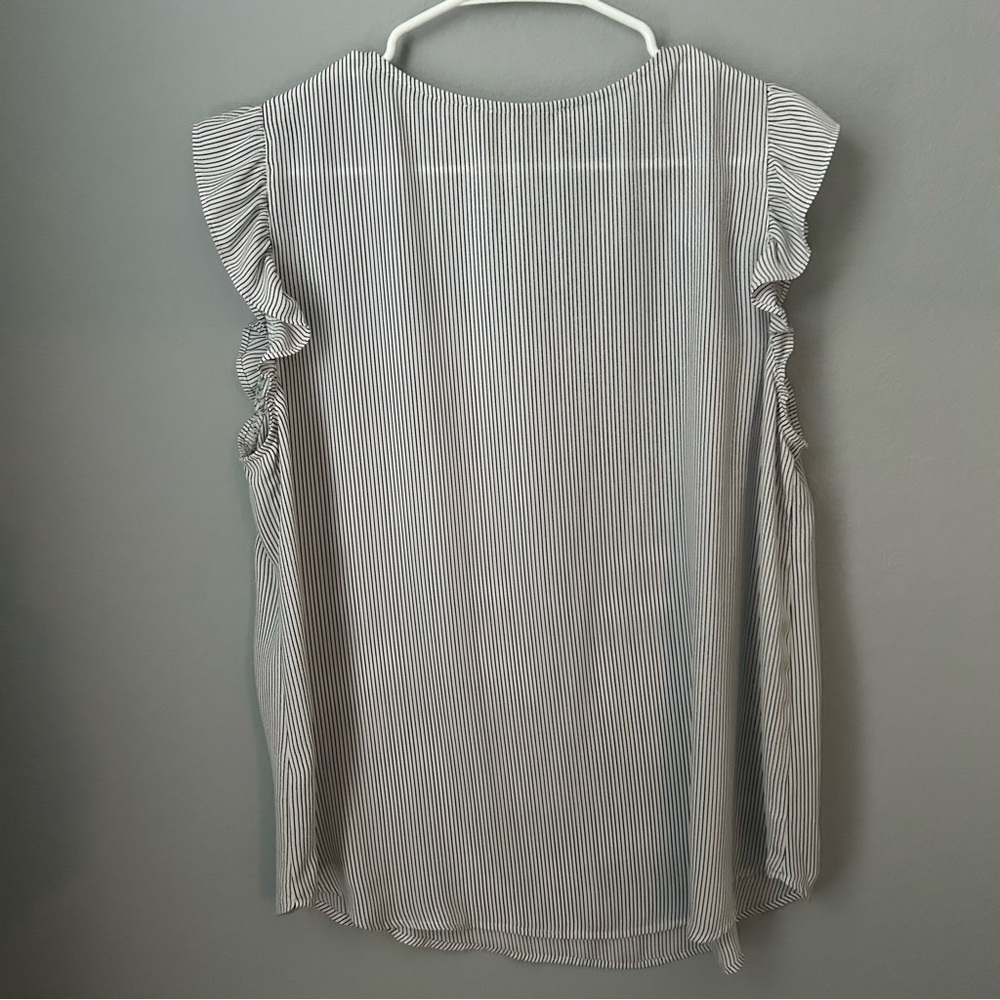 Striped Ruffle Sleeve Top - Picture 5 of 5